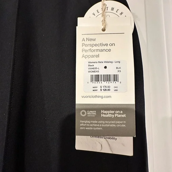 Vuori Black Wide-Leg Women's Pants- XS - Picture 7 of 7